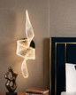 Twisted Crystal Ribbon Wall Light