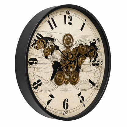Moment Maker Luxury Designer Wall Clock With Moving Gear Mechanism Buy Wall Clock Online - White