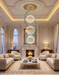 Luxury Spiral Crystal Ring Chandelier