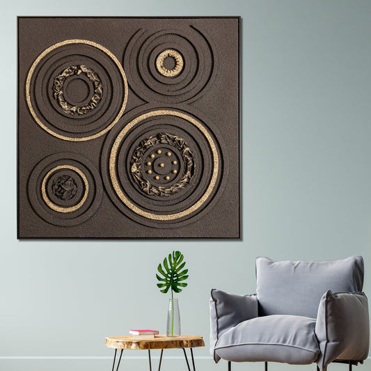 Cosmic Circles Modern Wall Art (40 x 40 Inches)