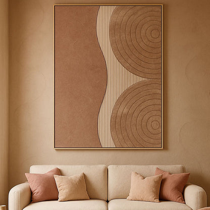 Earthy Rhythm Hand Wall Decor Paintings for Home ( 47x31.5 Inches )