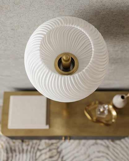 Ribbed Opal Wall Sconce