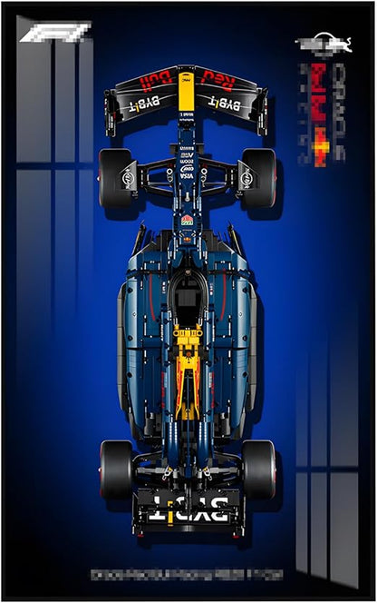 LEGO Technic 42206 Red Bull RB20 F1 Car Wall Plate, Compatible with Le/Go Car Display, Gift Ideas for Lego Vehicle Wall Mount Lovers, Wall Plate Only