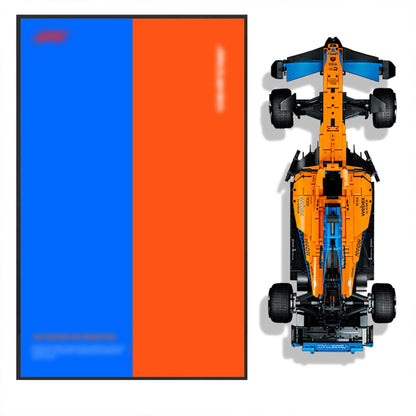 Car Wall Mount for Lego Mclaren F1 42141, Display Wallboard for Lego Car, Adult Collectibles Car Wall Mounted for Building Blocks, Gifts for Lego Lovers (Excluding Cars)