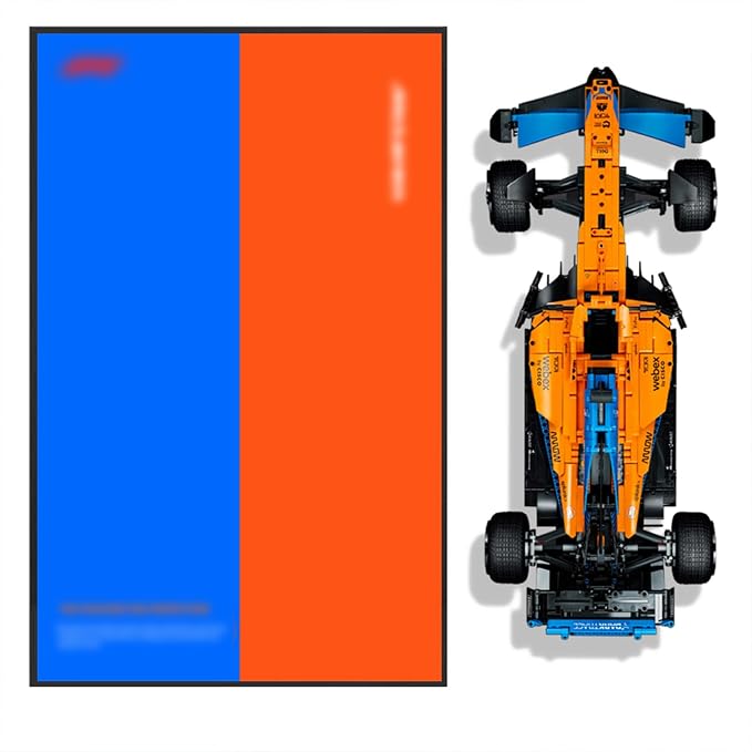 Car Wall Mount for Lego Mclaren F1 42141, Display Wallboard for Lego Car, Adult Collectibles Car Wall Mounted for Building Blocks, Gifts for Lego Lovers (Excluding Cars)