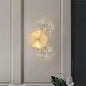 Glowave® Modern Flower Amber Glass LED Wall Light Decoration Lamp for Living Room Bedroom Bedside Home Decor - Warm White (3 Flower Lamp)