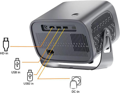 Fawoonu M10 Smart LCD LED Projector Android 11.0 Home Theater 2.4G/5G Dual-band WiFi Screen Mirroring BT5.2 HD USB Input 3.5mm o Out with Remote Control