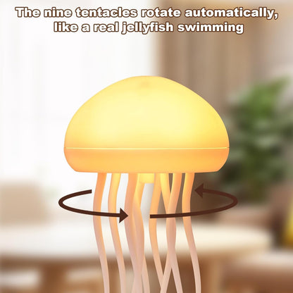 Jellyfish Lamp Sound Activated Jelly Fish Light Lamp with Dancing Legs Baby Room Decor Aesthetic Gifts for Girls, Boys Friends & Ocean Lovers Night Lamps Mood USB Rechargeable Table Lamp