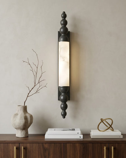 Luna Noir Marble Glow Wall Sconce