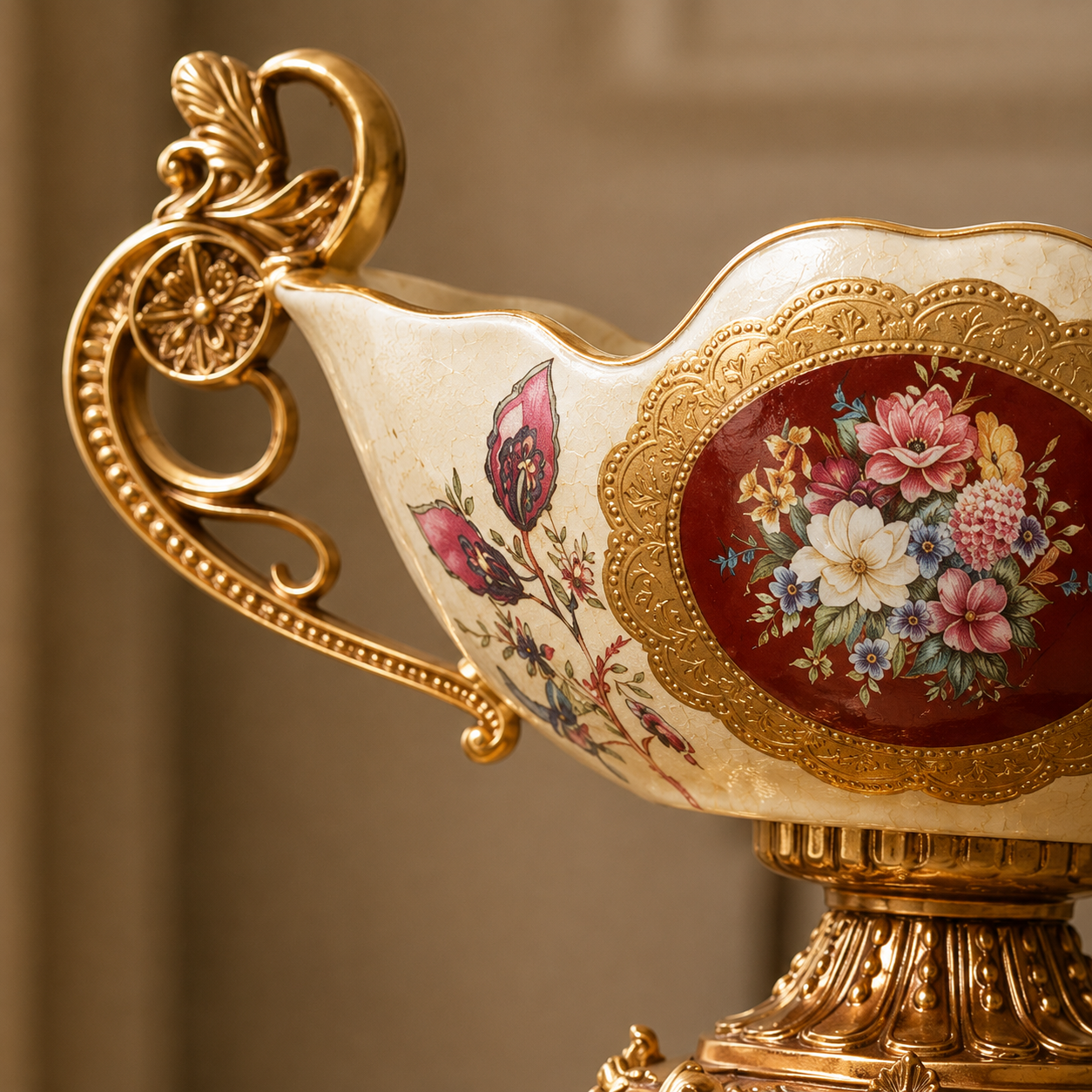 Floral Majesty Vase & Showpiece for Home & Item for Home Decoration