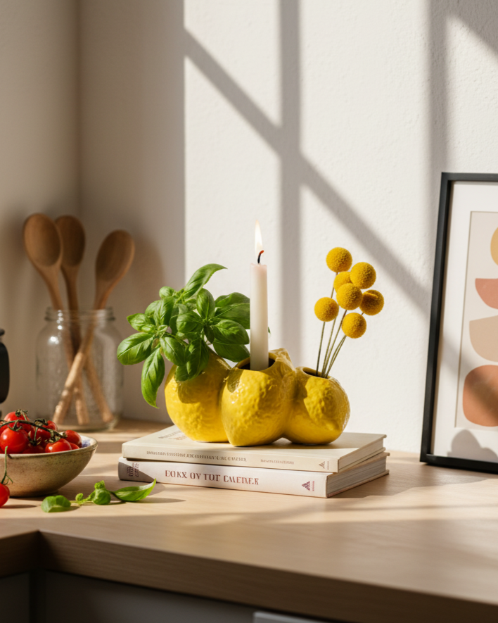 Lemon Zest Ceramic Vase