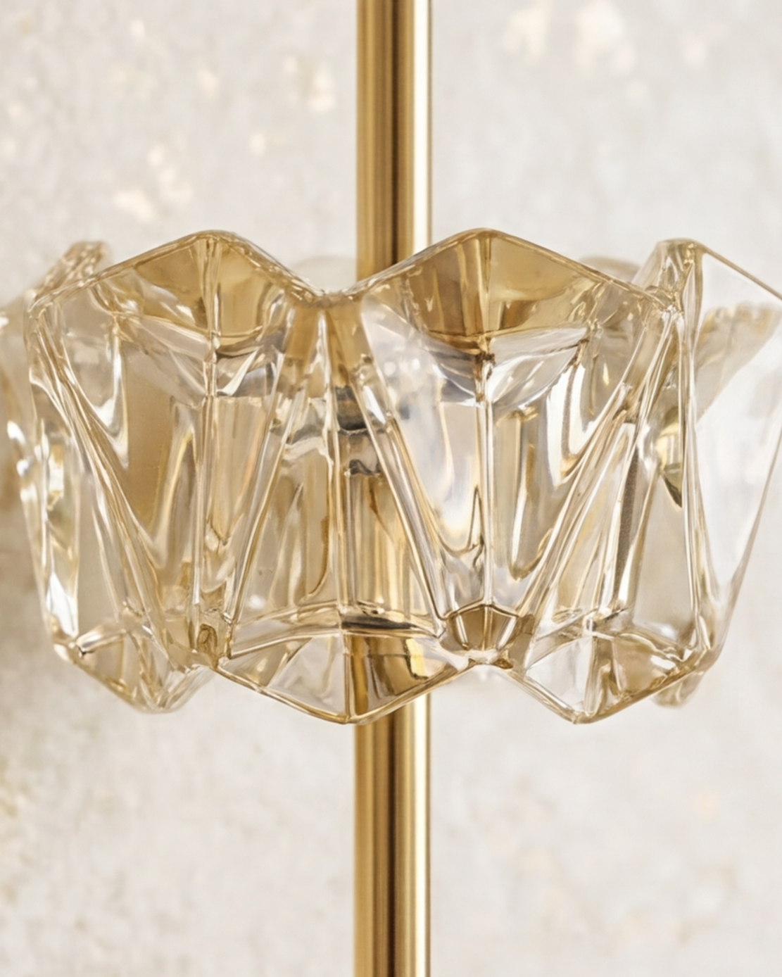 Golden Crystal Bloom Wall Light