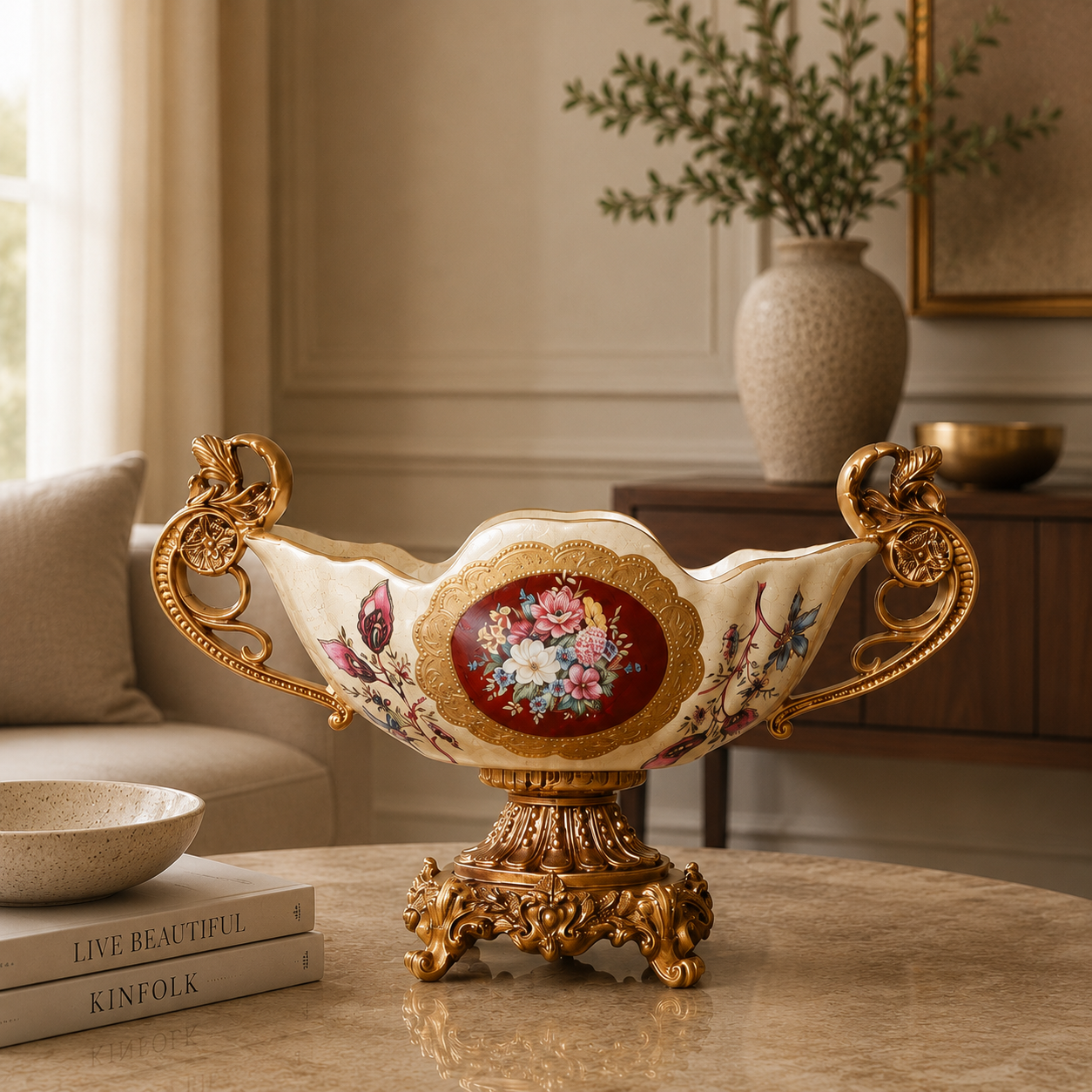 Floral Majesty Vase & Showpiece for Home & Item for Home Decoration
