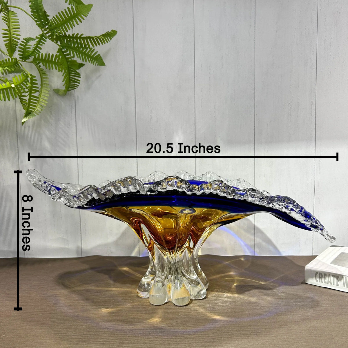 Blue Horizon Charm Handblown Glass Vase & Decorative showpiece