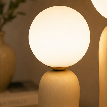 Lumora Table Lamps for Home & Item for Home Decoration -Beige