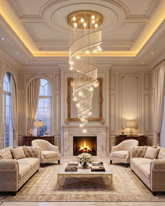 Luxury Spiral Crystal Chandelier