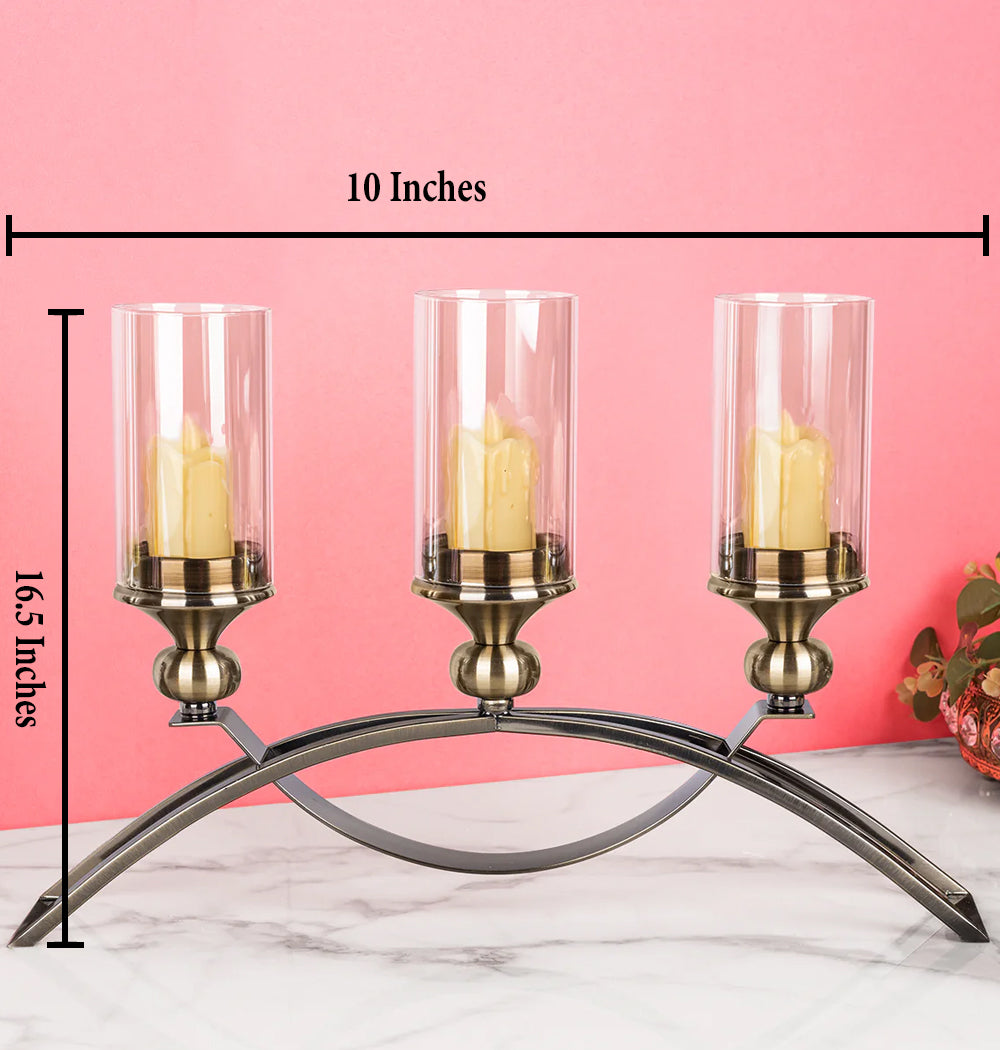 Tri-Light Arch Decorative Candle Stand