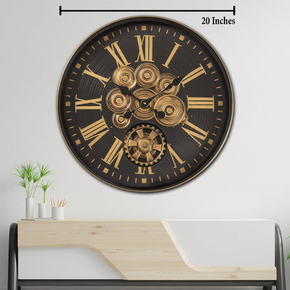 Time Lock Luxury Designer Watches Wall Clock Online With Moving Gear Mechanism Buy Wall Clock Online (Steel Body)