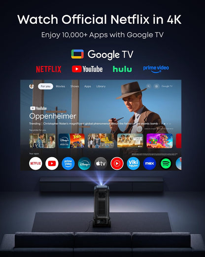 Nebula X1 Pro with Anker SOLIX C1000 Power Station, 4K Triple Laser Projector for Home and Outdoor, 3500 ANSI Lumens, 7.1.4 Space Sound, Dolby Atmos, Optical Zoom, 56000:1 Contrast