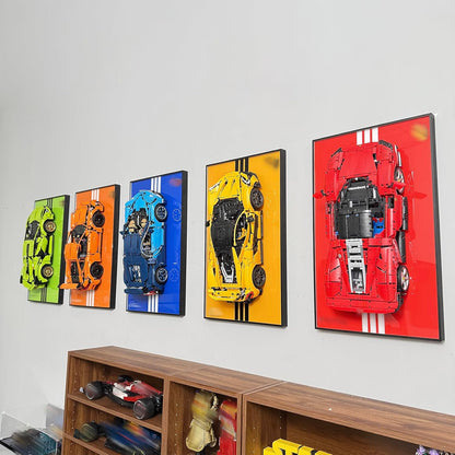 WETCEAOM Display Wallboard for Lego Technic Bugatti Chiron 42083 Race Car, Gift Ideas for Lego F1 Car for Lego Car Wall Mount Lover, Display Wallboard Only! Size:19.7X 31.5in
