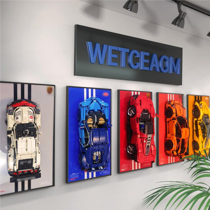 WETCEAOM Display Wallboard for Lego Technic Mercedes-AMG F1 W14 E 42171 Performance Race Car with LED Light, Gift Ideas for Lego Car Wall Mount Display Lover, Only Frame! 19.7 x 31.5 in