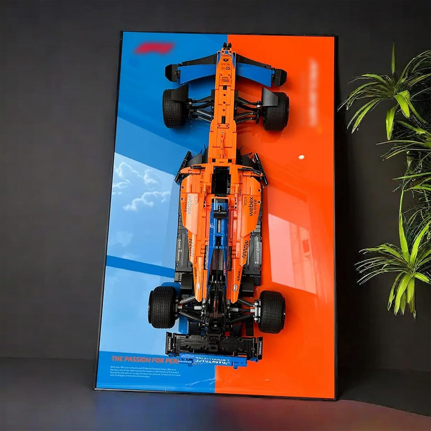 Car Wall Mount for Lego Mclaren F1 42141, Display Wallboard for Lego Car, Adult Collectibles Car Wall Mounted for Building Blocks, Gifts for Lego Lovers (Excluding Cars)