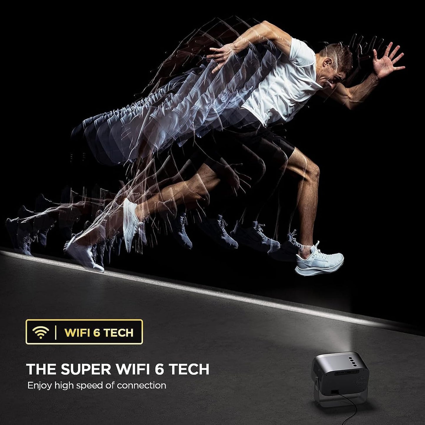 Fawoonu M10 Smart LCD LED Projector Android 11.0 Home Theater 2.4G/5G Dual-band WiFi Screen Mirroring BT5.2 HD USB Input 3.5mm o Out with Remote Control