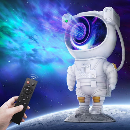Astronaut Robot Projector Night Light 360° Adjustable Head with Timer and Remote Led Space Galaxy Star Projection Led Table Lamp for Kids Bedroom