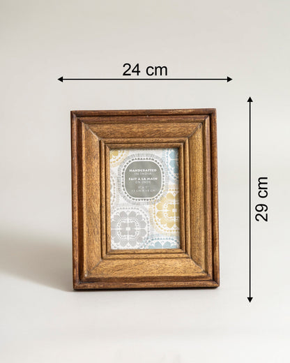 Rustic Walnut Border Photo Frame