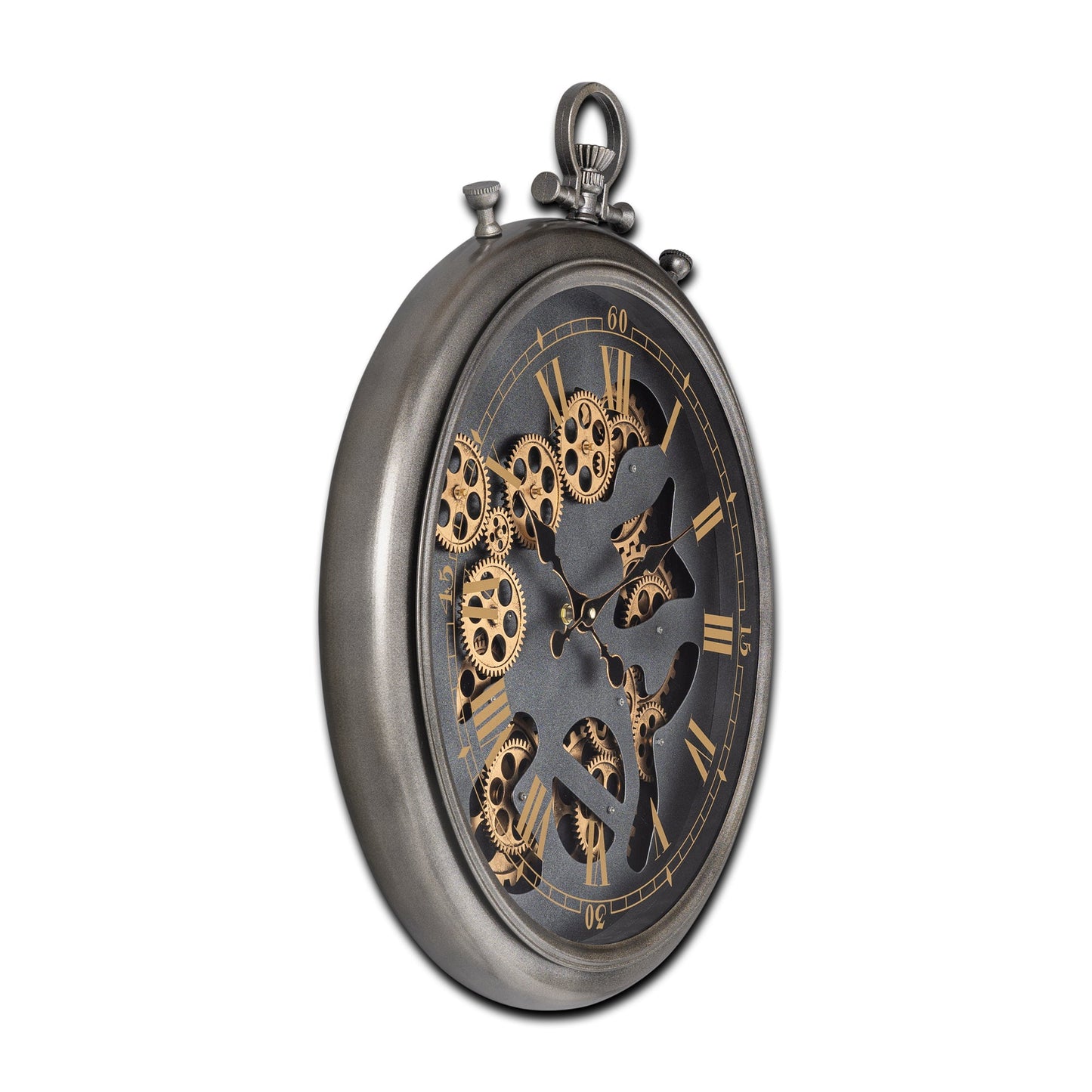 Vortex Time Luxury Antique Wall clocks for the Home With Moving Gear Mechanism Buy Wall Clock Online (Black) (Steel Body)