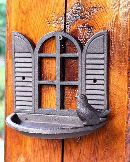 Open Window Cast Iron Bird Feeder