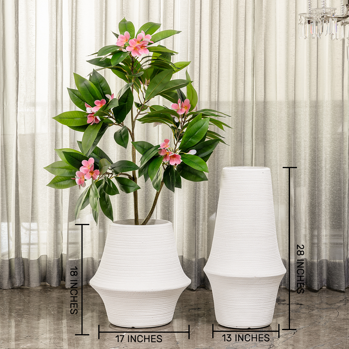 Lunar Flow Indoor Planters For Home - Set of 2