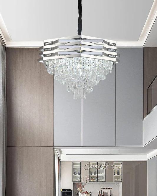 Vetra Prism Hexagonal Frame Chandelier