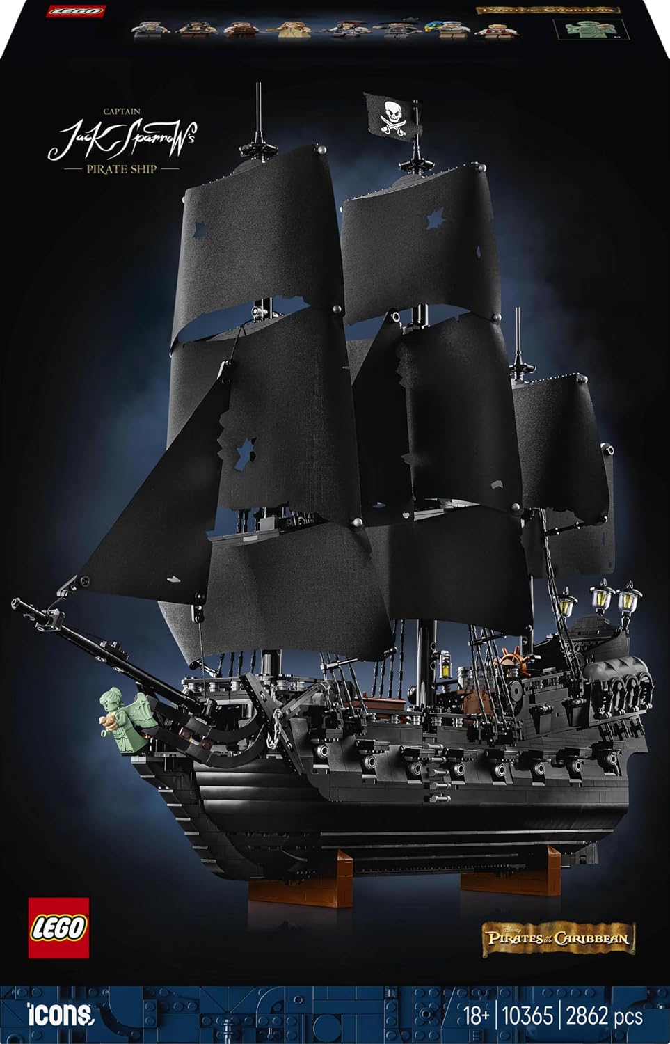 LEGO Icons Captain Jack Sparrow’s Pirate Ship Model Building Kit for Adults 10365