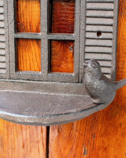 Open Window Cast Iron Bird Feeder