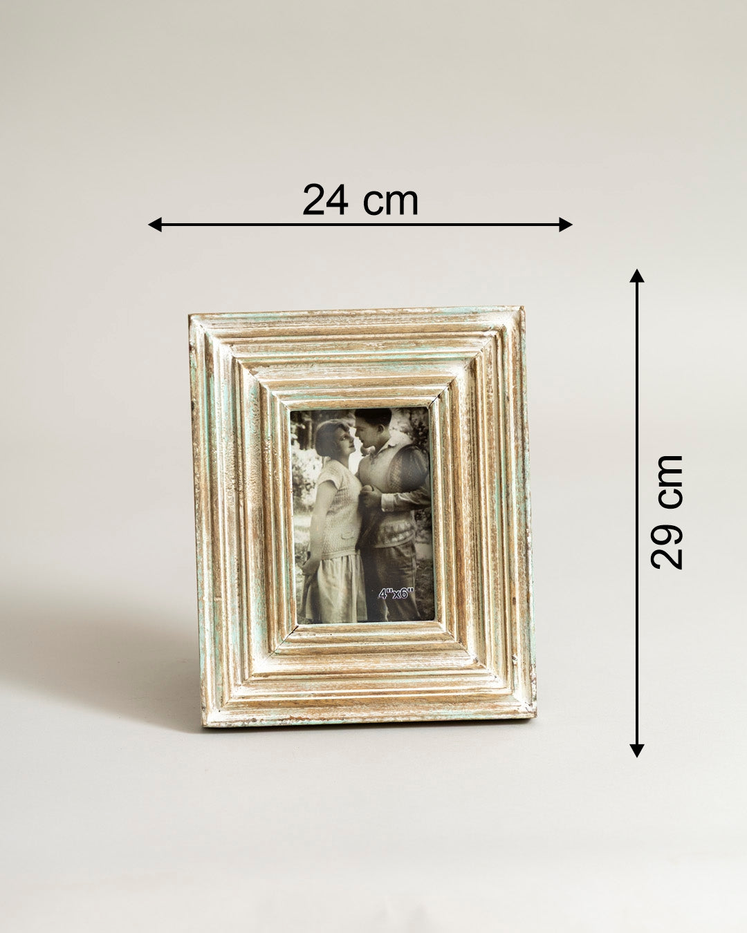 Vintage Ivory Groove Photo Frame
