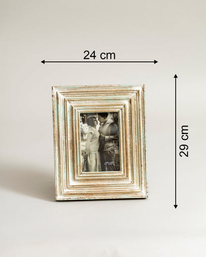 Vintage Ivory Groove Photo Frame