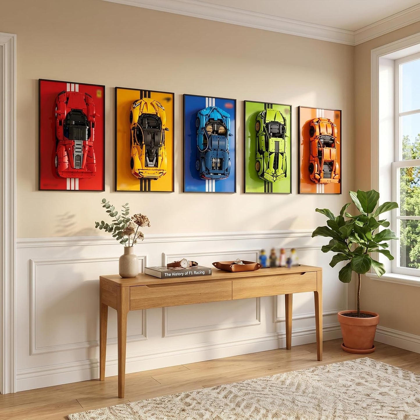 WETCEAOM Display Wallboard for Lego Technic Bugatti Chiron 42083 Race Car, Gift Ideas for Lego F1 Car for Lego Car Wall Mount Lover, Display Wallboard Only! Size:19.7X 31.5in