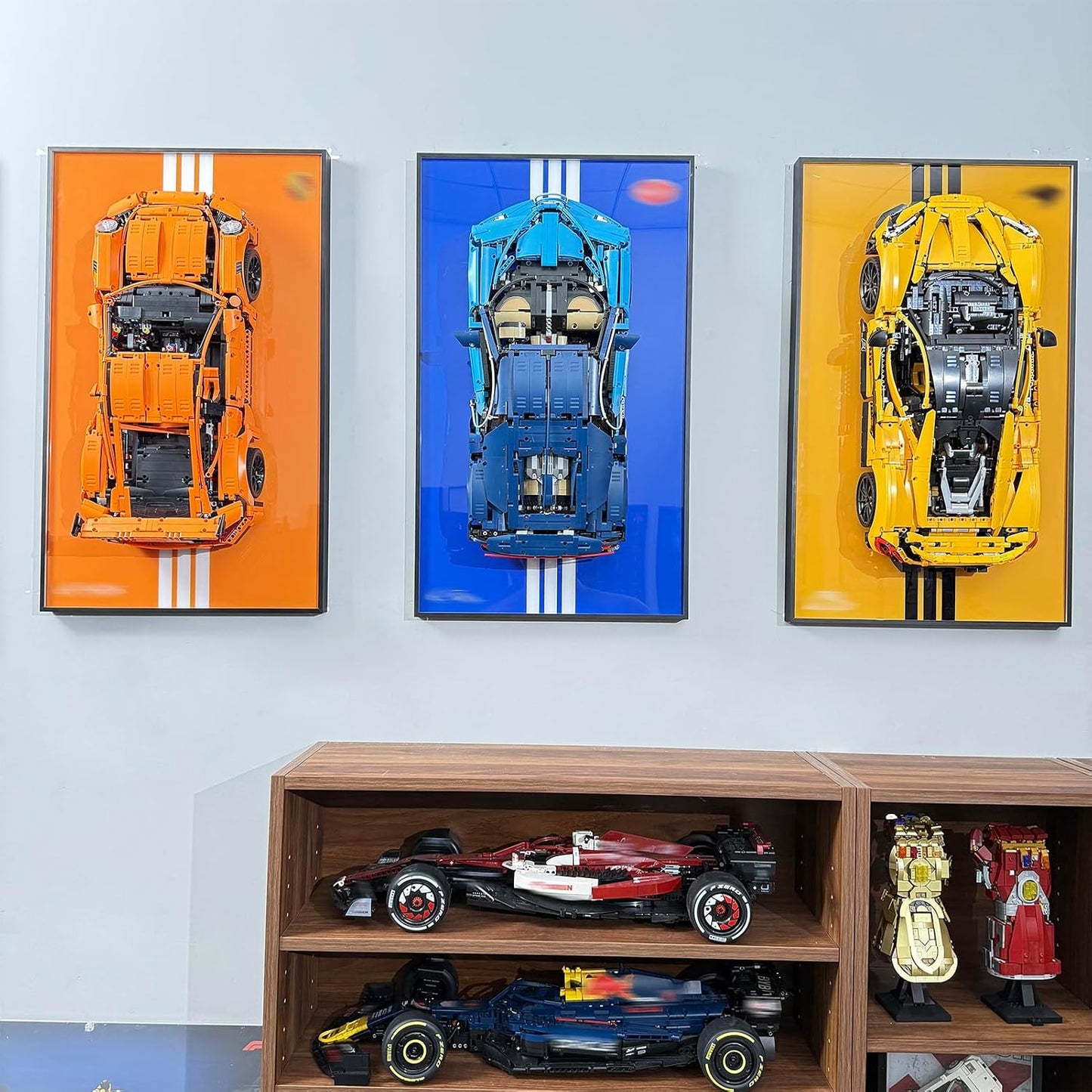 WETCEAOM Display Wallboard for Lego Technic Bugatti Chiron 42083 Race Car, Gift Ideas for Lego F1 Car for Lego Car Wall Mount Lover, Display Wallboard Only! Size:19.7X 31.5in