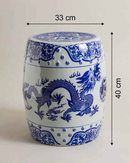 Royal Dragon Ceramic Garden Stool