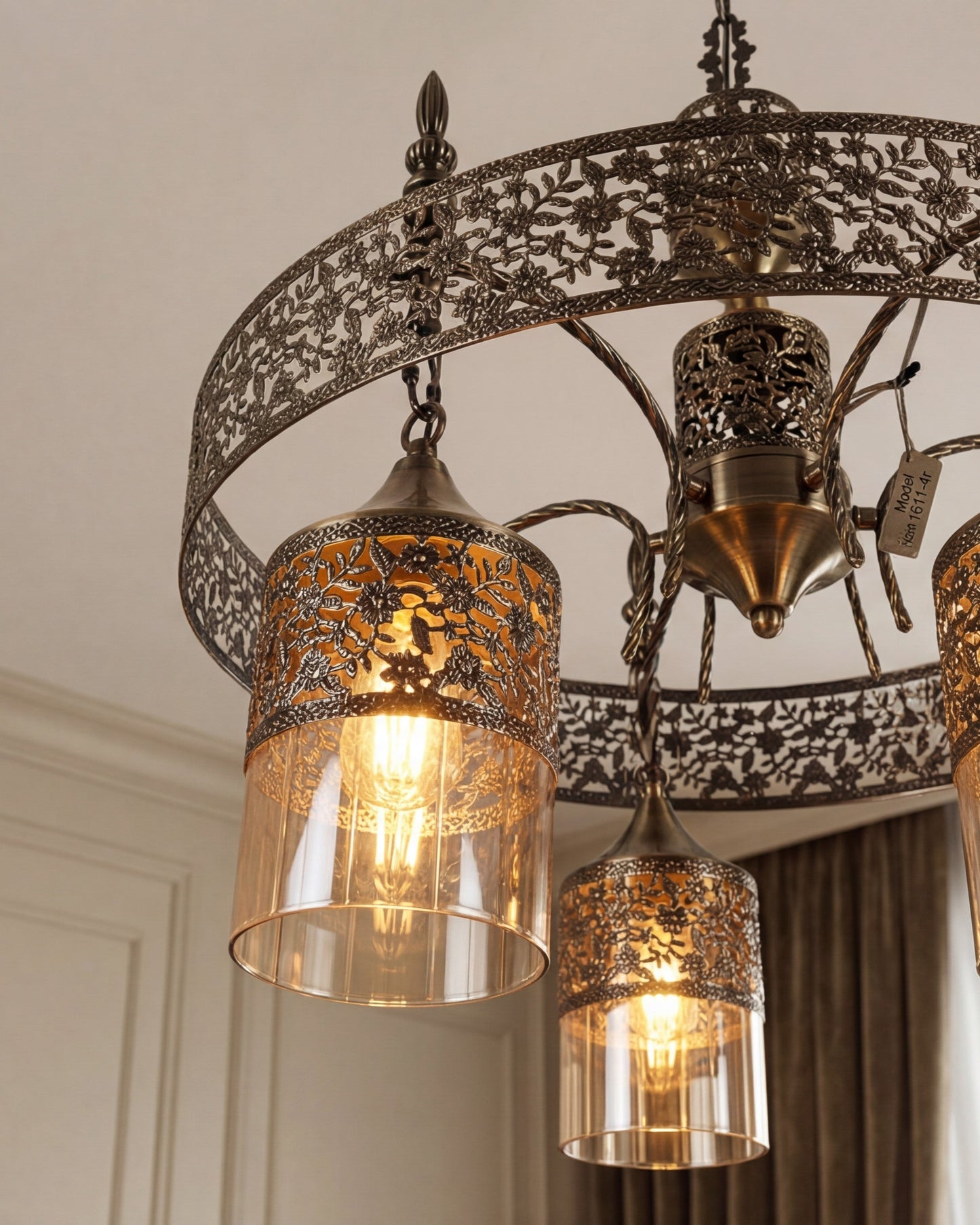 Royal Filigree Brass Multi-Light Chandelier