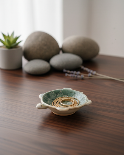 Ocean Turtle Textured Ceramic Bowl - Small