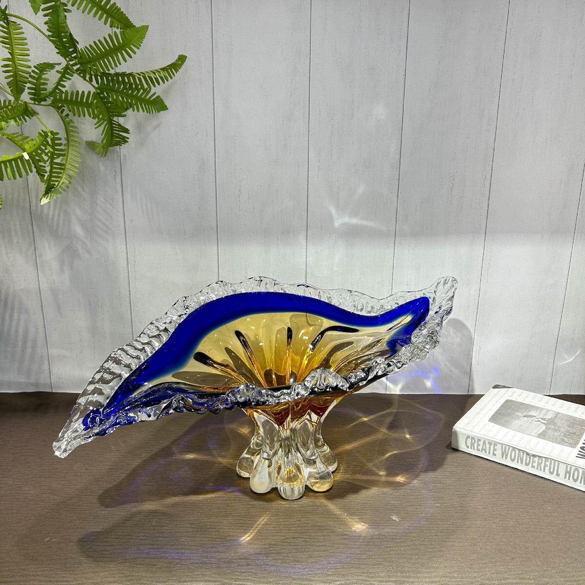 Blue Horizon Charm Handblown Glass Vase & Decorative showpiece
