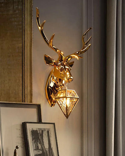 Stag Sculpture Wall Sconce