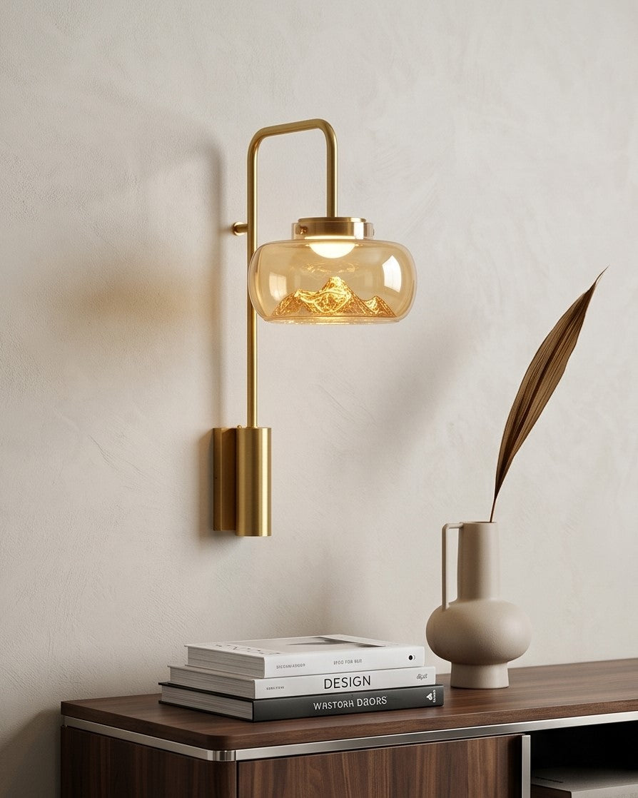 Aurora Luxe Glass Wall Sconce