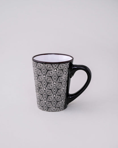 Hexa Pattern Ceramic Coffee Mug - Set Of 4
