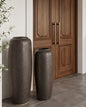 Charcoal Matte Textured Floor Vase - Set Of 2
