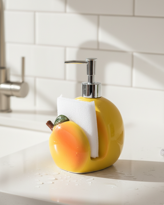 Apple Soap Dispenser With Scrub Holder