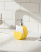 Lemon Soap Dispenser With Scrub Holder