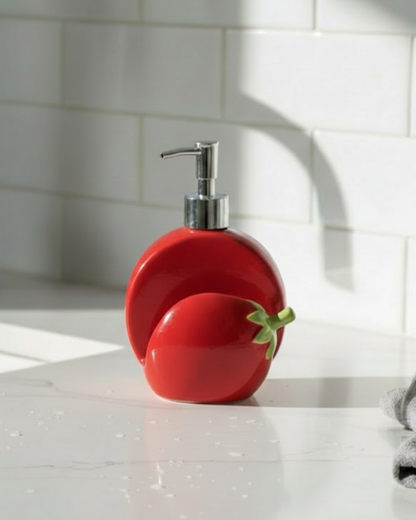 Apple Soap Dispenser With Scrub Holder
